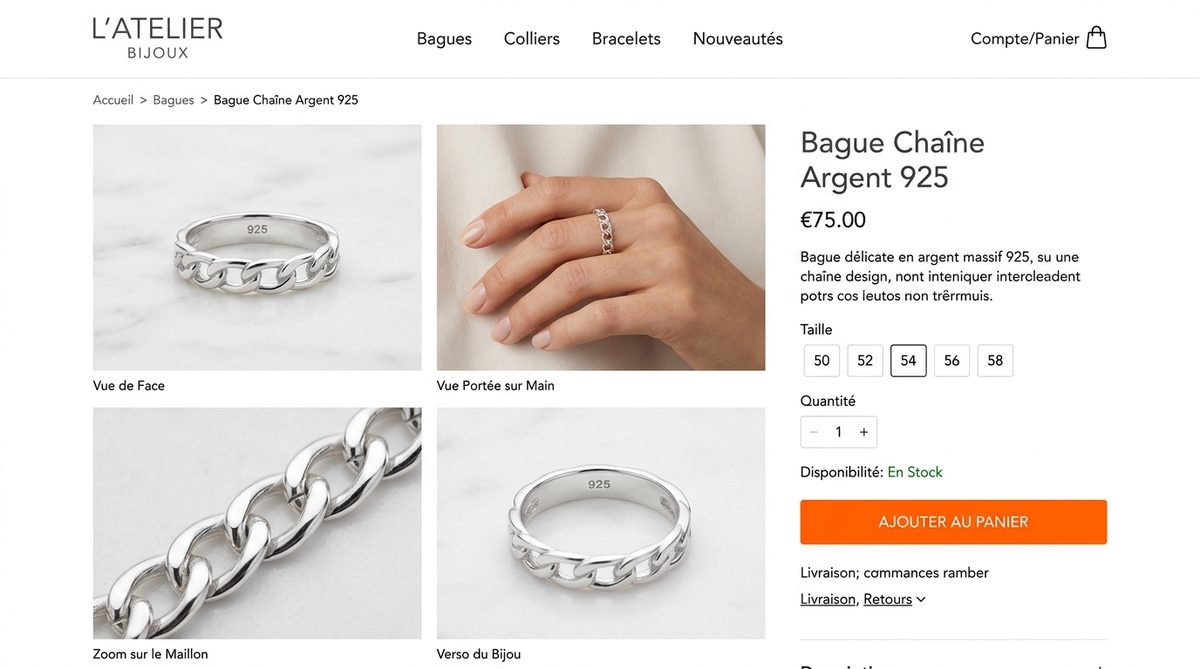 bague chaine — image 1