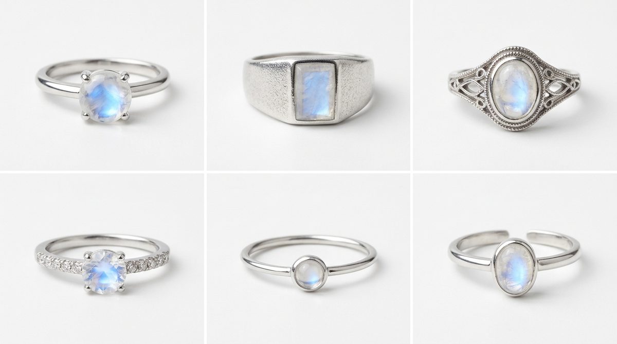 bague pierre de lune — image 1