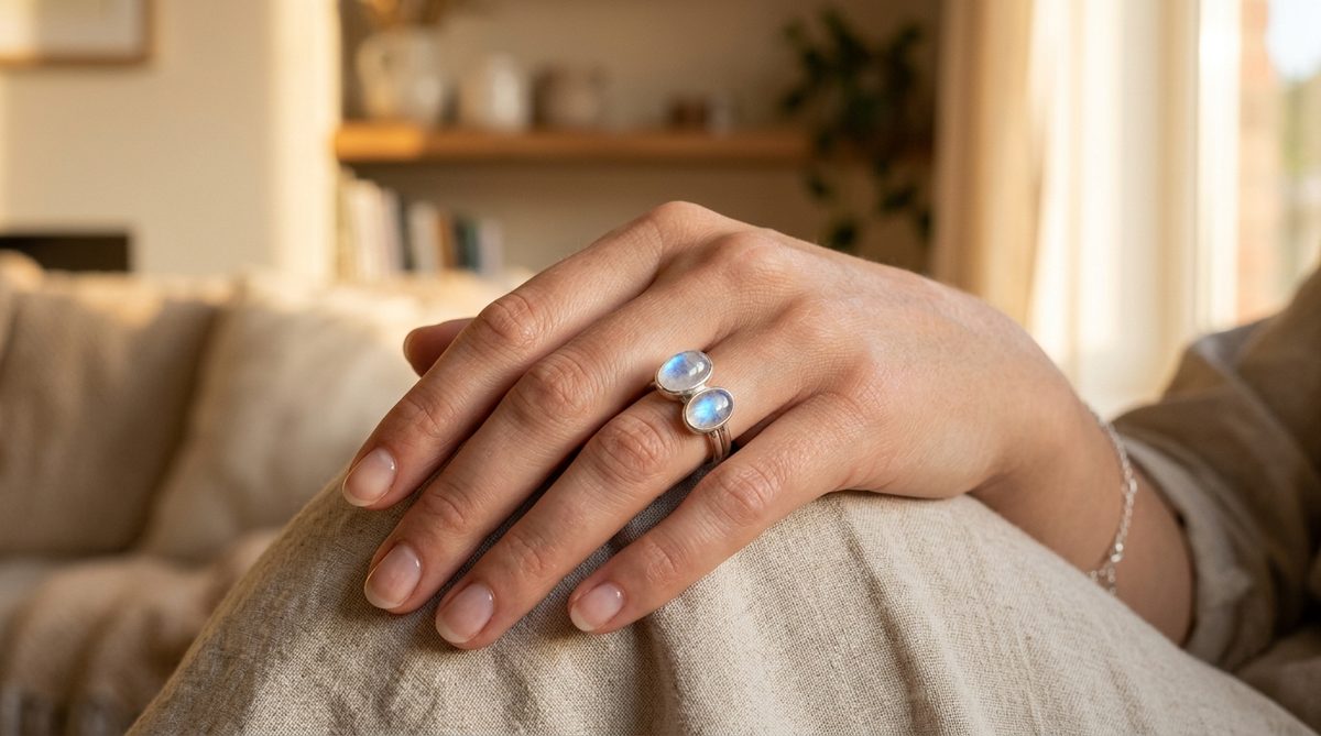 bague pierre de lune — image 2