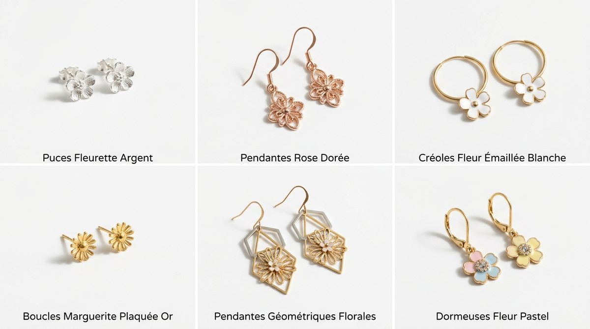 boucle d oreille fleur — image 1