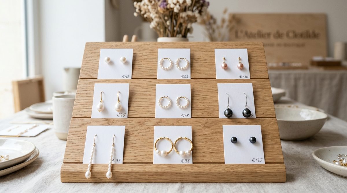 boucle d oreille perle — image 1