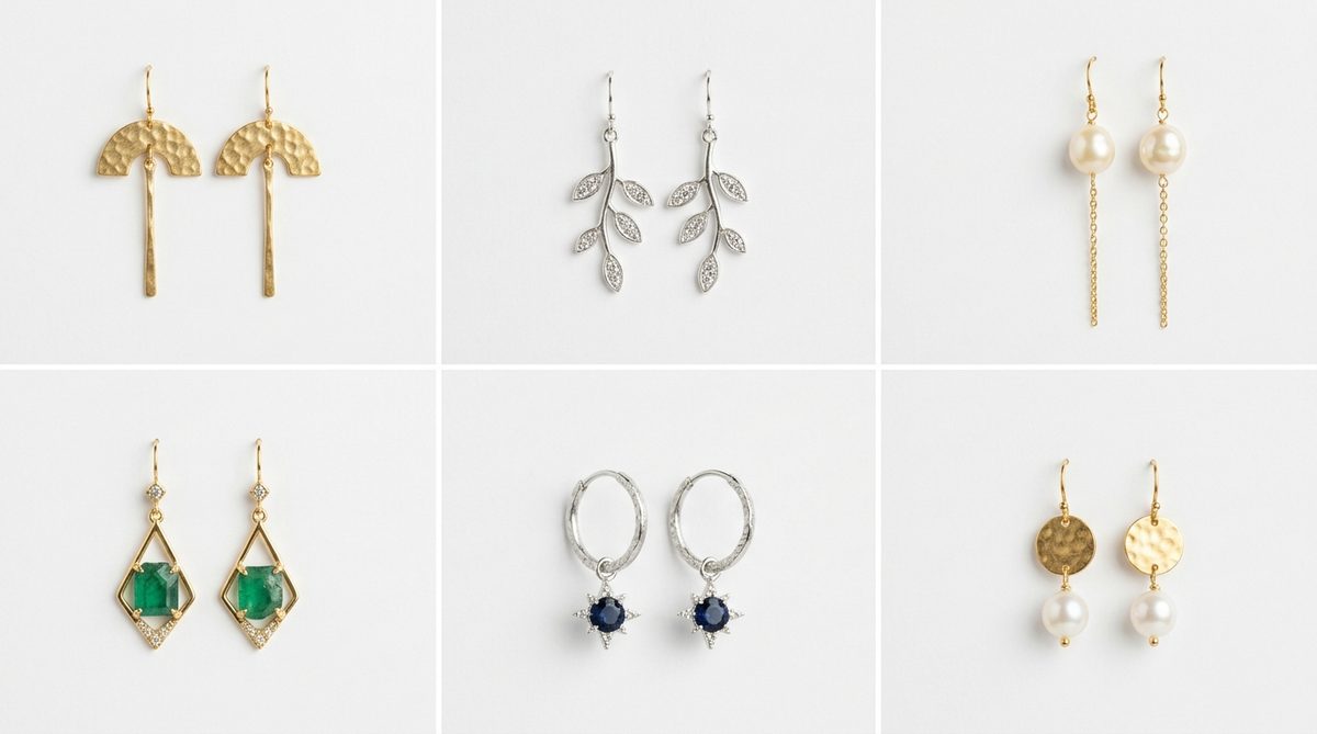 boucles d oreilles pendantes — image 1