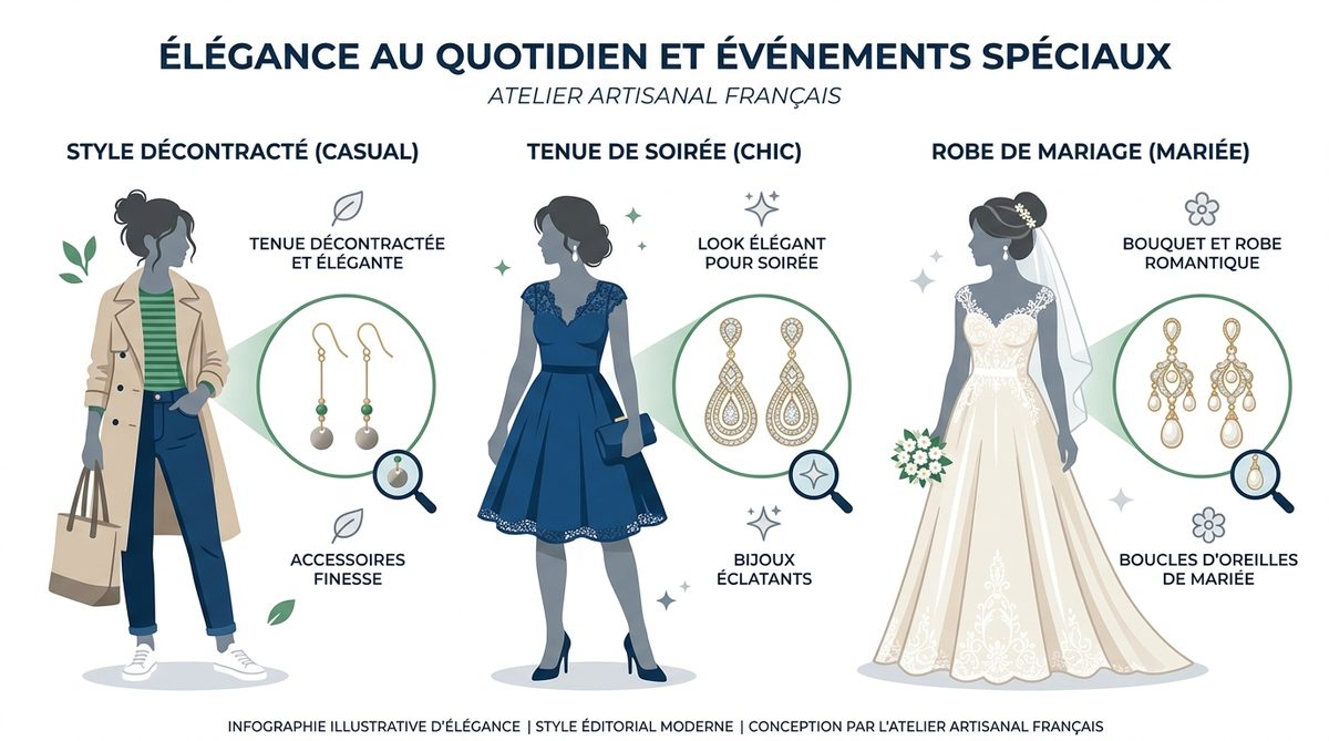 boucles d oreilles pendantes — image 2