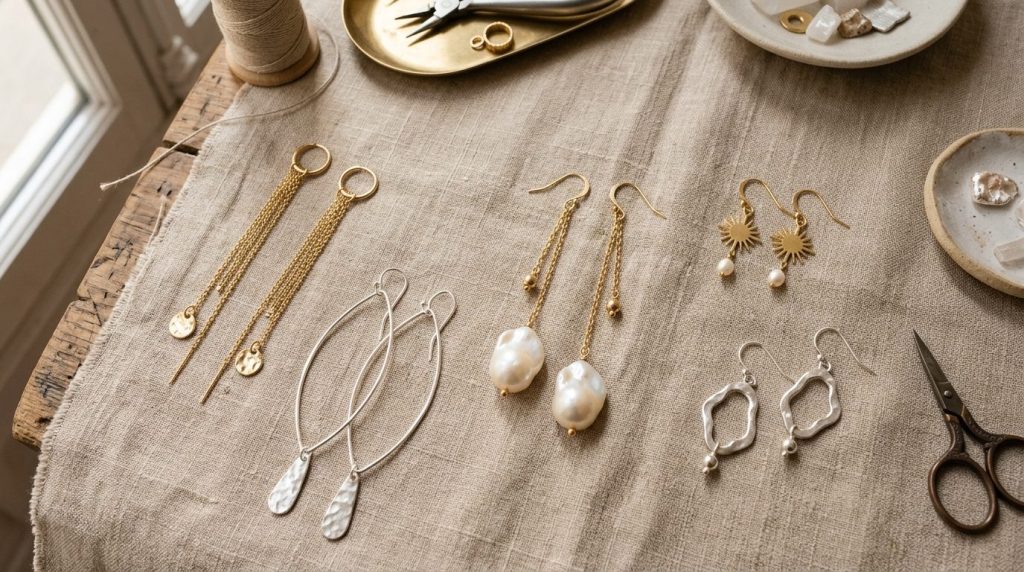 Boucles d'oreilles pendantes femme — Achetez en ligne