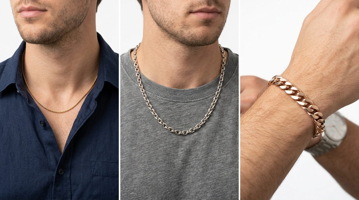 collier homme or — image 2