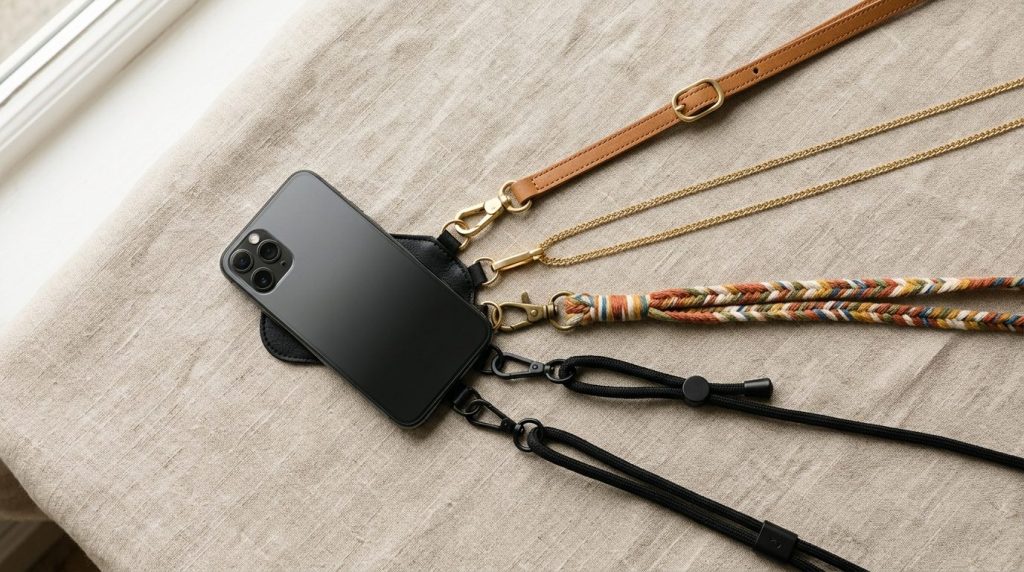 Cordon pour téléphone portable : styles, matières et prix