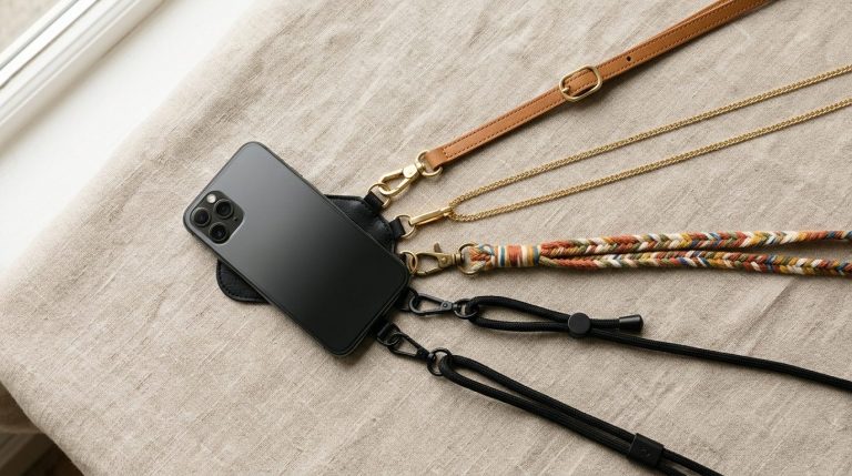 Cordon pour téléphone portable : styles, matières et prix