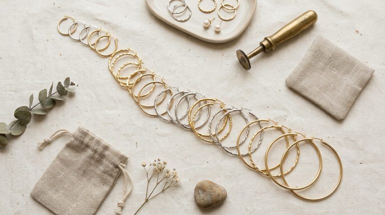 Créoles or femme : boucles d'oreilles or 18 carats