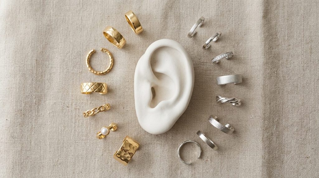 Earcuff femme : collection bijoux oreille sans perçage