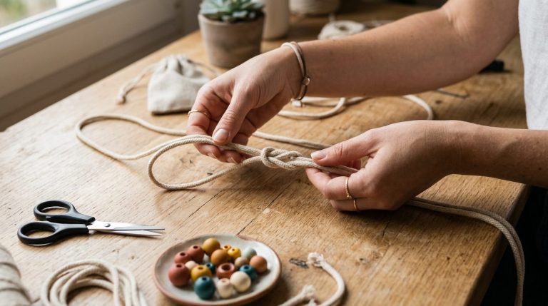 Nœud coulissant pour bracelet : tutoriel pas-à-pas