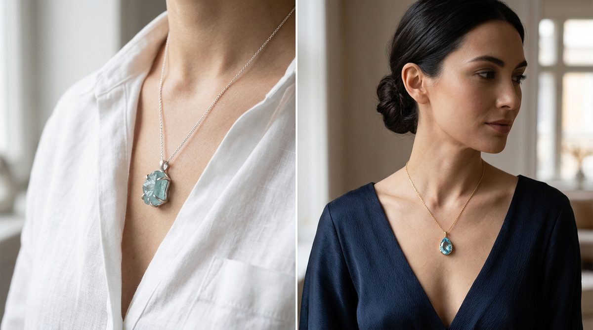 pendentif aigue marine — image 2