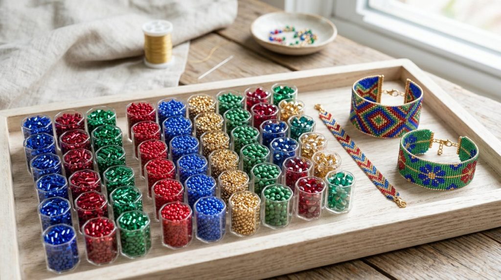 Perles Miyuki : types, finitions et usages créatifs