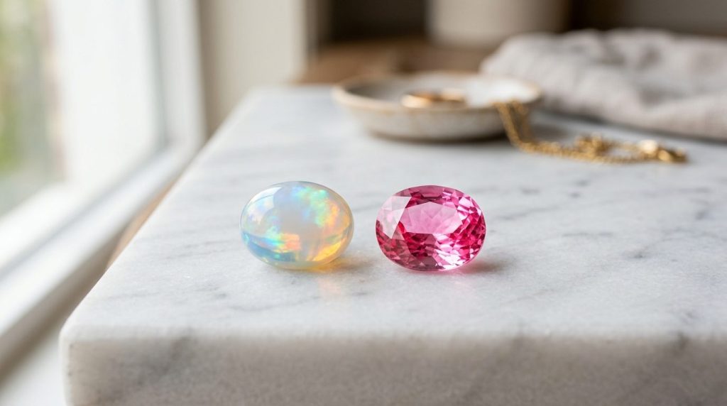 Pierre de naissance octobre : opale et tourmaline