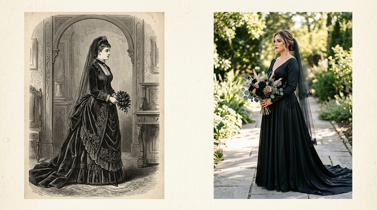 robe de mariée noire — image 1
